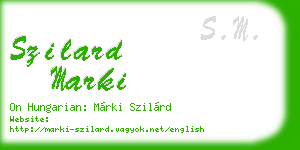 szilard marki business card
